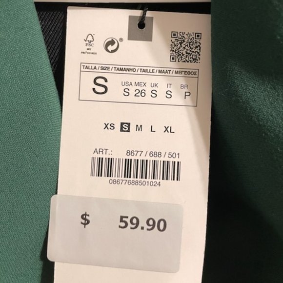 NWT Zara Double Breasted Vest Size Small - Picture 3 of 9